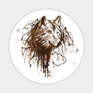 Wolf Hand Drawn Magnet